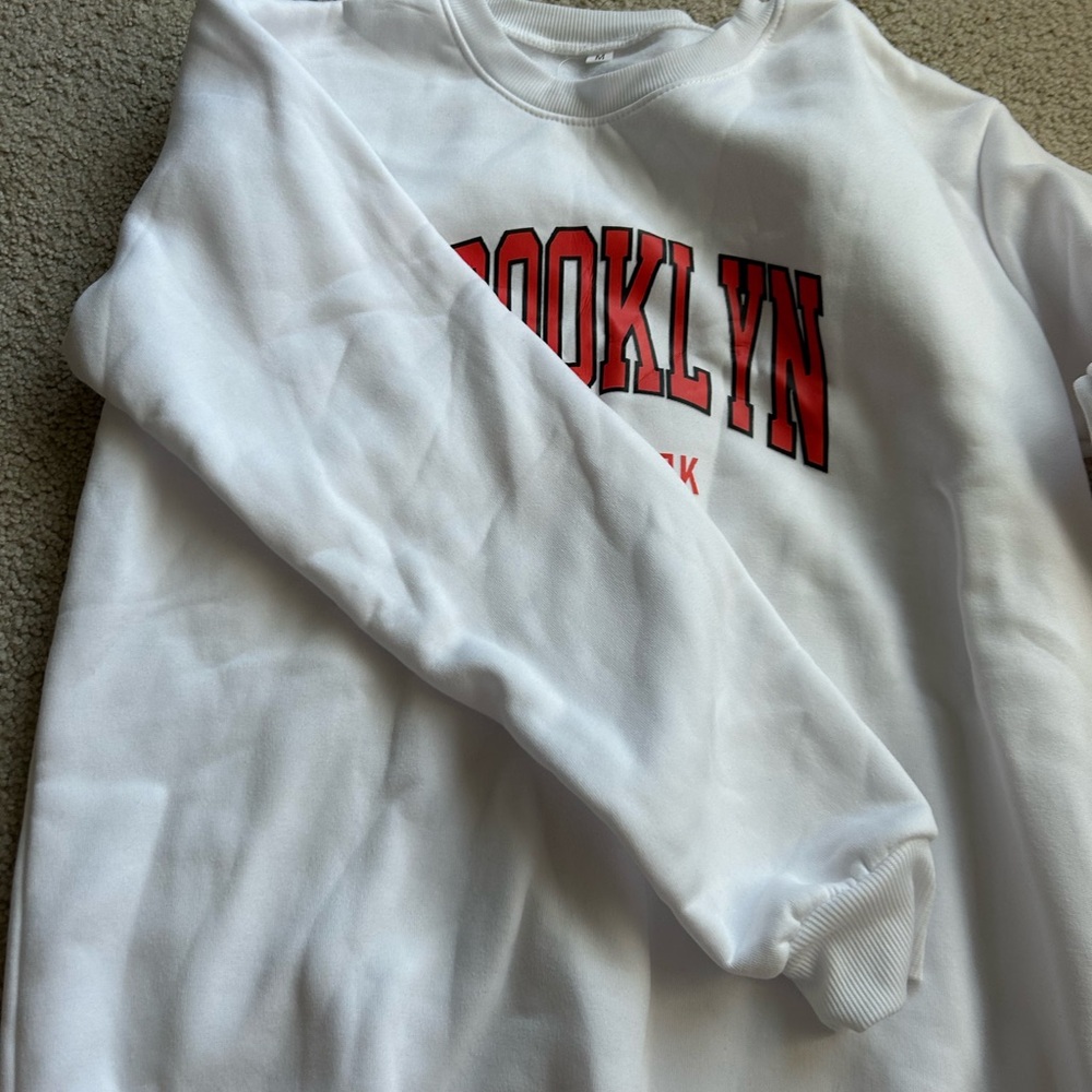White Brooklyn Crewneck